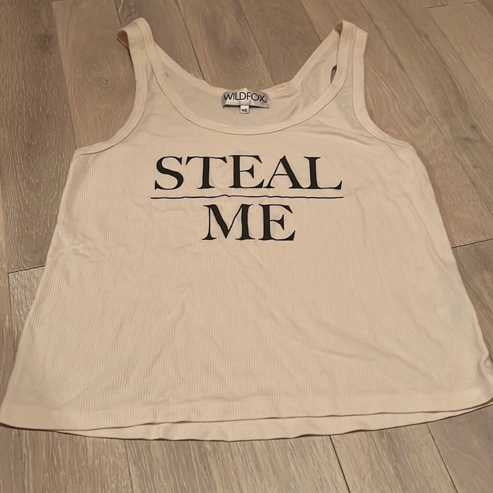 Wildfox “Steal Me” Ribbed Tank